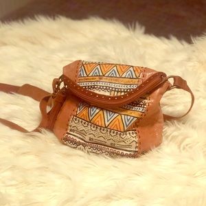 Leather boho bag